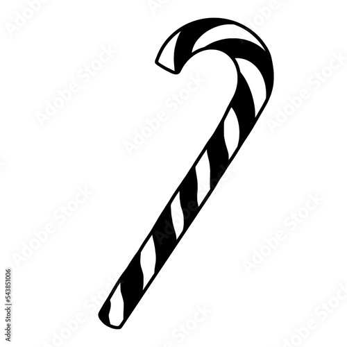 candy cane isolated on white