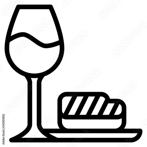 steak winery wine making icon