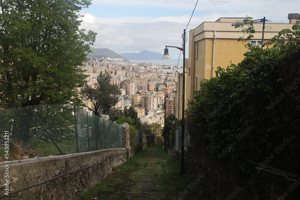 The panorama of Genoa, Italy The panorama of Genoa, Italy