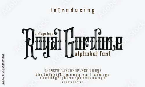 Vintage Victorian typeface decorative Font