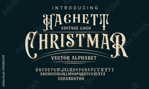Vintage Victorian typeface decorative Font