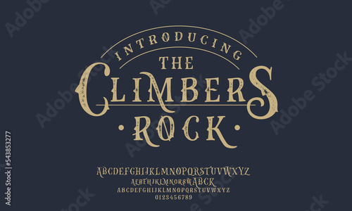 Vintage Victorian typeface decorative Font
