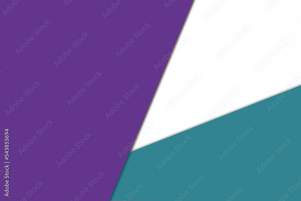 Plain white and multi coloured papers intersecting to form a triangle shape for cover design Plain white and multi coloured papers intersecting to form a triangle shape for cover design