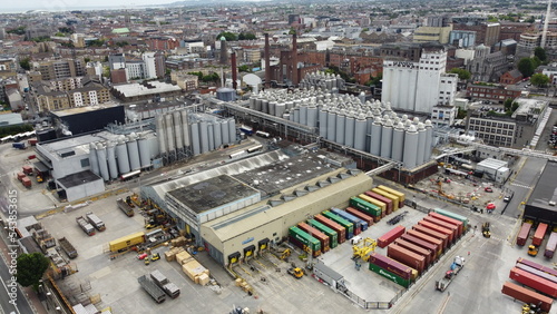 Фотография Guinness brewery Dublin Ireland drone aerial view