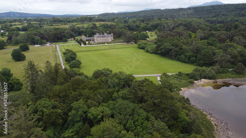 Muckross house and gardens ring of Kerry Ireland drone aerial view photo