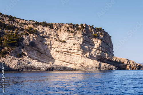 Marathonisi island where the caretta sea turtle lays its eggs. Zakynthos, Greece © lialia699