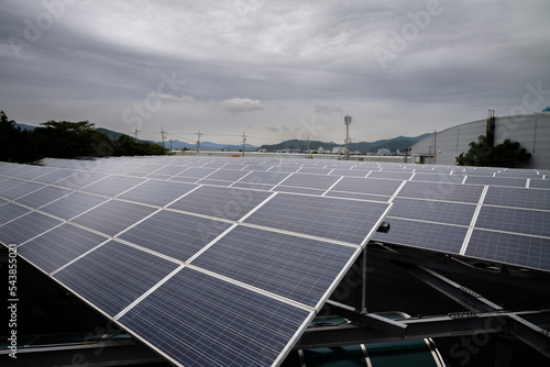 solar panels on a roof