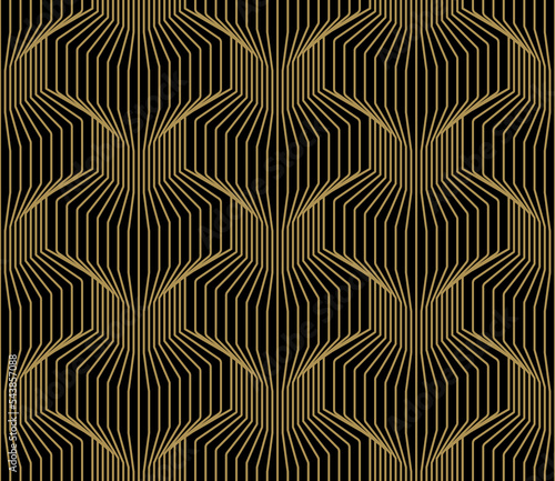 Art deco seamless pattern design with art noveau elements