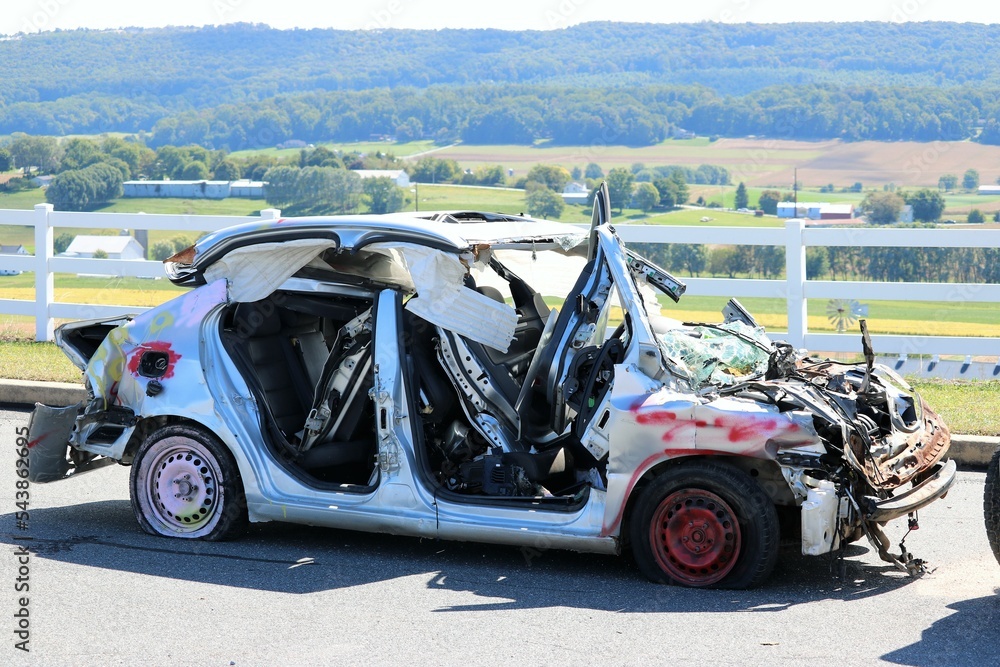 Naklejka premium car crash