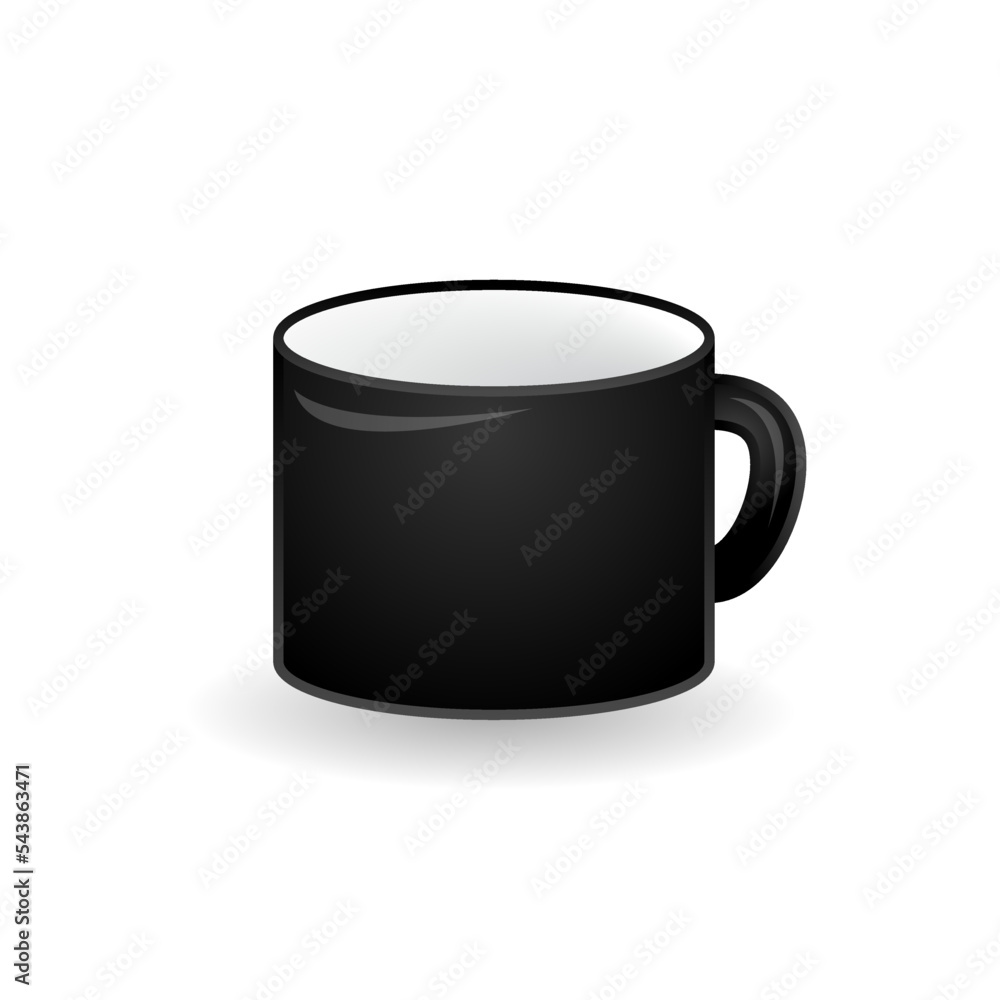 Black cup isolated vector icon Black cup isolated vector icon