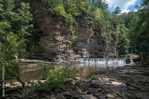 waterfall in the mountains