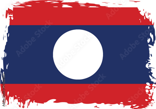 Grunge Laos flag.flag of Laos,banner vector illustration. Vector illustration eps10.
