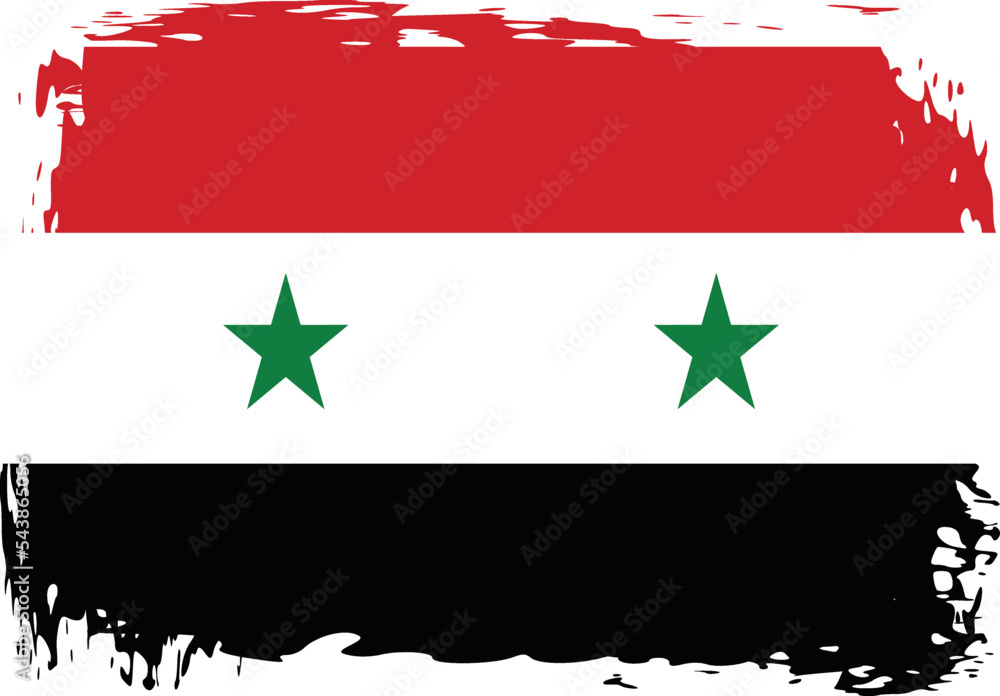 Grunge Syria flag.flag of Syria,banner vector illustration. Vector illustration eps10. Grunge Syria flag.flag of Syria,banner vector illustration. Vector illustration eps10.