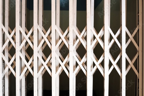 Foldable Metal Elevator Door Background.