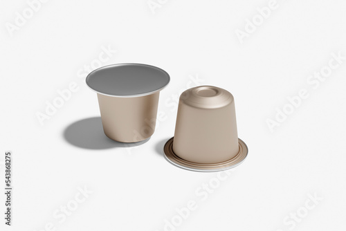 Coffee capsules for background. 3D Render
