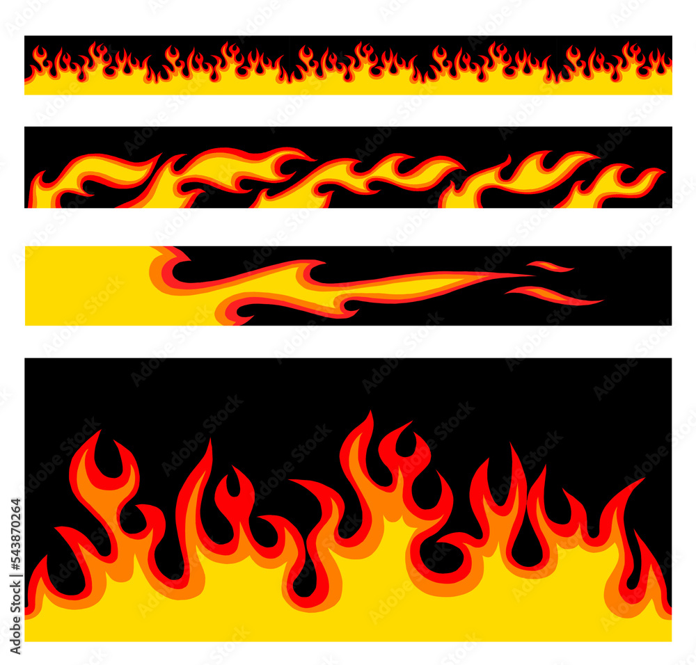 Fire Formation Patterns on black background Fire Formation Patterns on black background