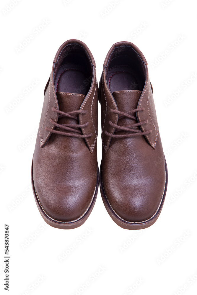 Male fashion shoes on isolated white background