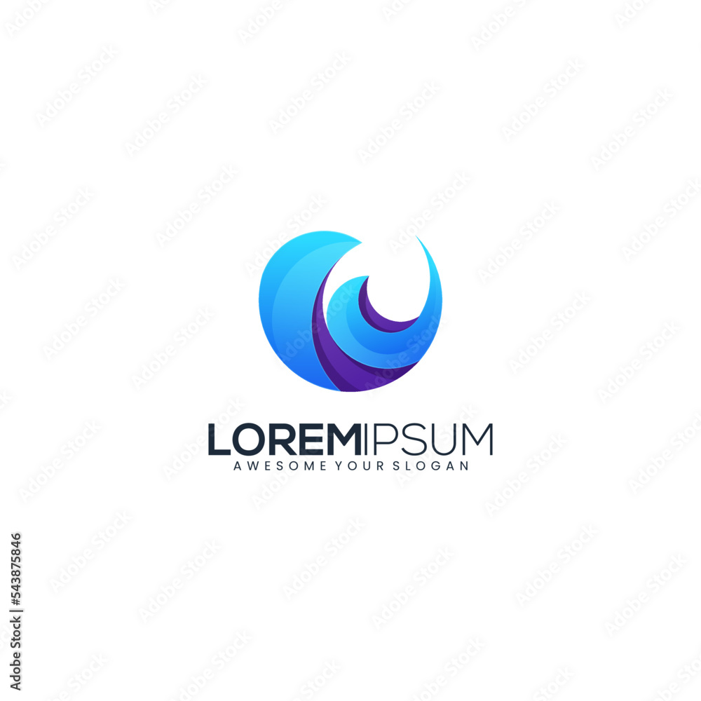 Obraz premium ocean colorful logo gradient modern