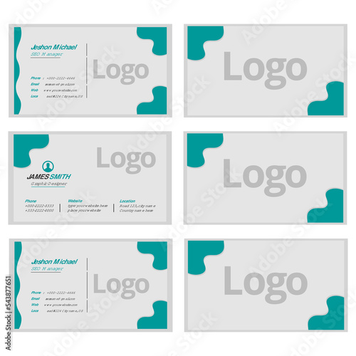Set of Modern corporate business card Templates