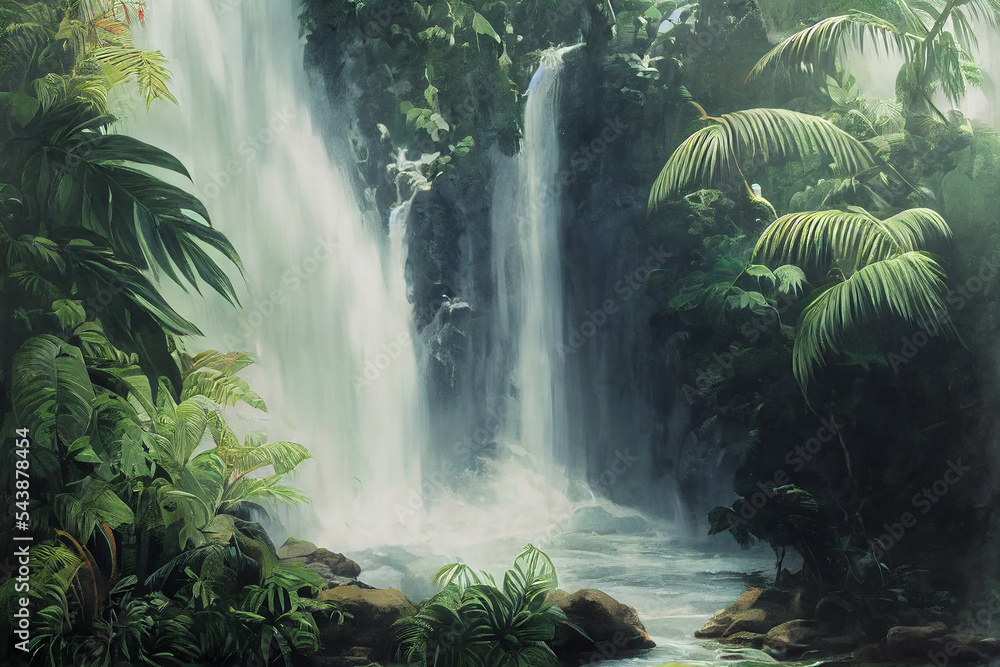 3d wallpapaper. Tropical forest, wild jungle. Closeup nature view of green leaf and palms background. Flat lay, dark nature concept, tropical leaf 3d wallpapaper. Tropical forest, wild jungle. Closeup nature view of green leaf and palms background. Flat lay, dark nature concept, tropical leaf