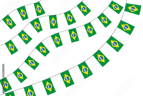 Bandeirolas do Brasil decoração torcida para copa do mundo 2022 com fundo transparente  photo