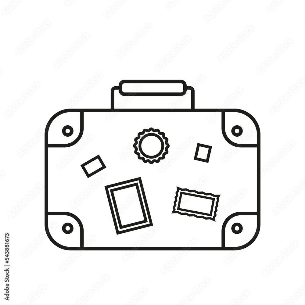 Travel luggage icon. Editable stroke. Vector Travel luggage icon. Editable stroke. Vector
