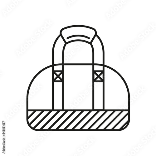 Sport bag icon. Editable stroke. Vector