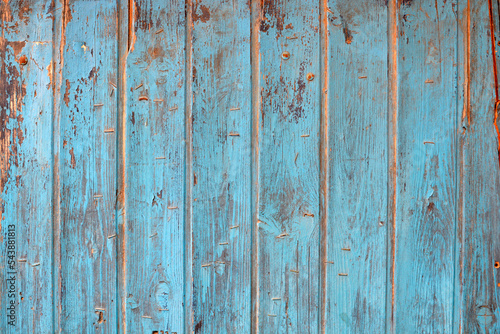 Turquoise wood background copy space