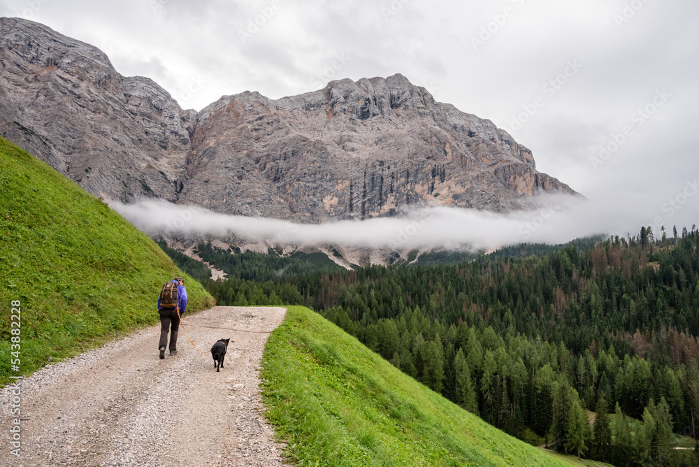 Hiking the Nature Park Fanes Sennes Prags in the Dolomite Alps, South Tirol