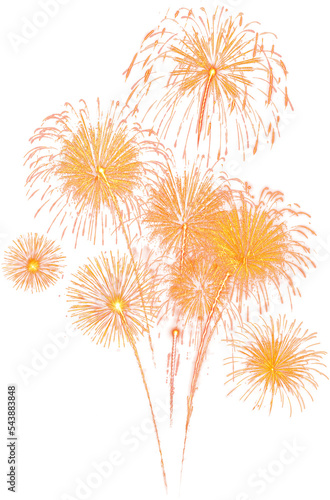 Amazing Beautiful firework isolated for celebration anniversary merry christmas eve and happy new year