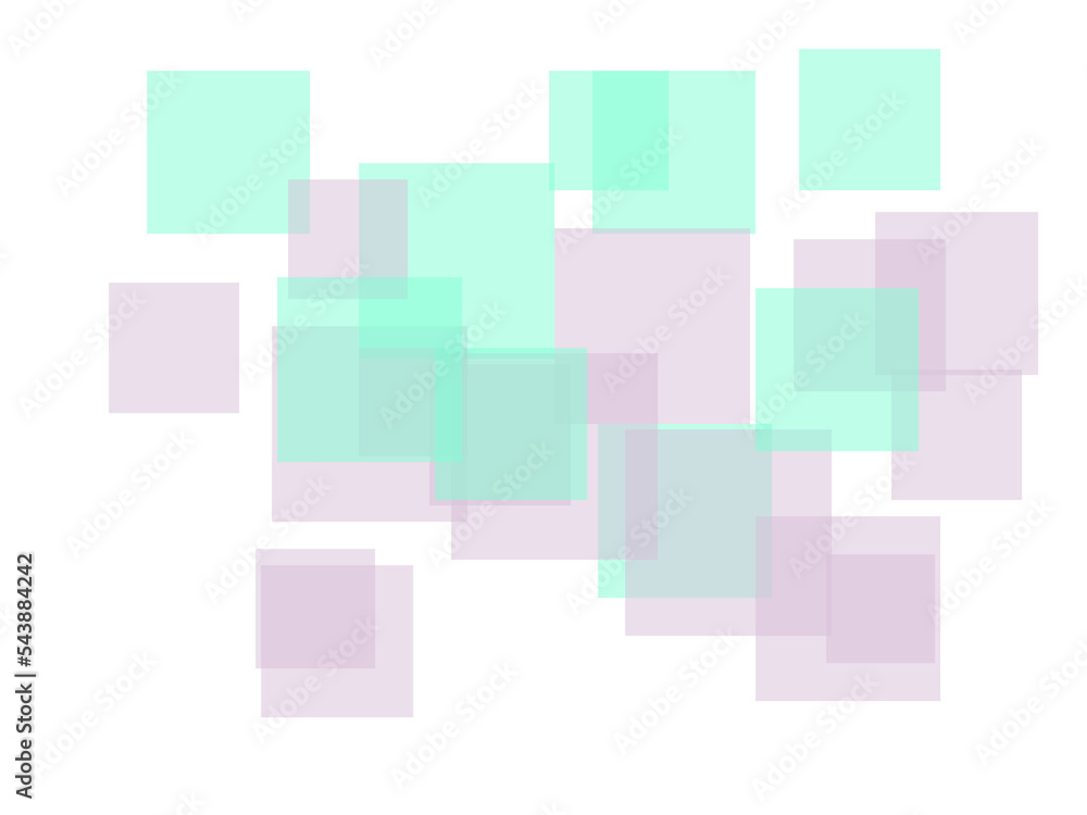 Abstract green violet squares overlay with white background Abstract green violet squares overlay with white background