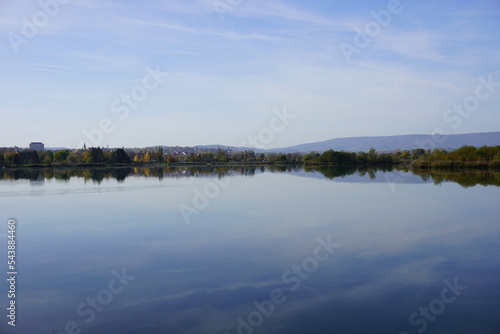 Blick über den Werratalsee in Richtung Eschwege in Hessen