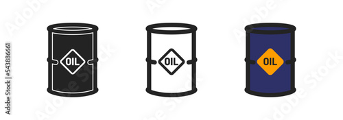 Outline barrel oil icon. Trade oil industry. Gasoline gallon, fuel business symbol.