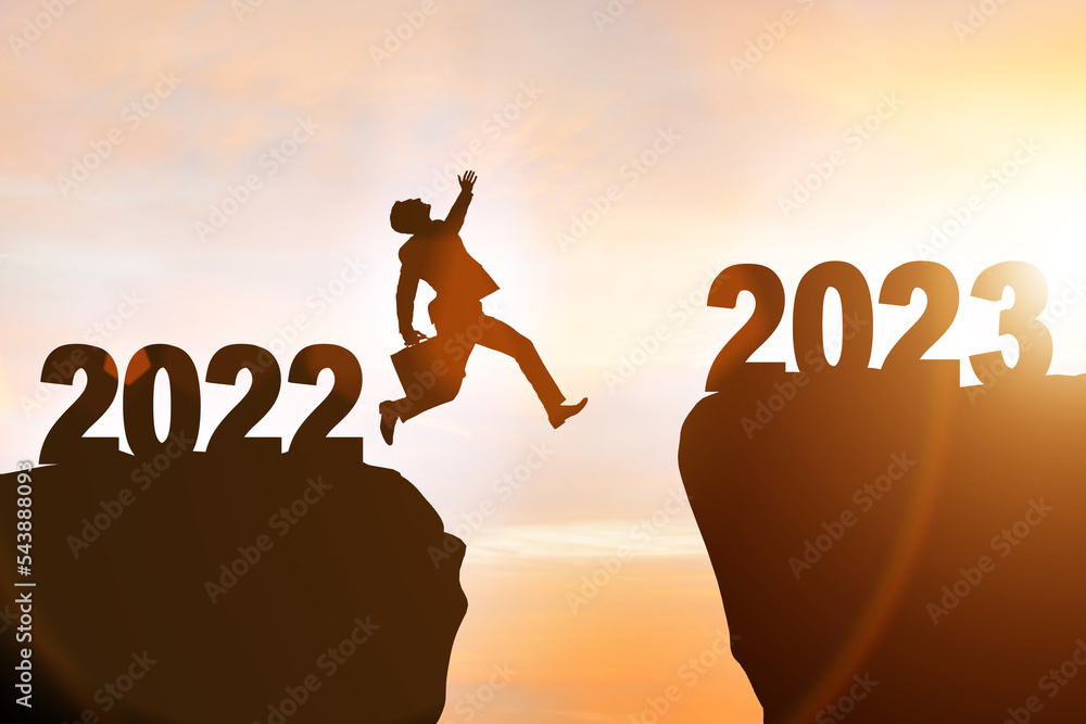 Concept of moving from 2022 to 2023 Concept of moving from 2022 to 2023