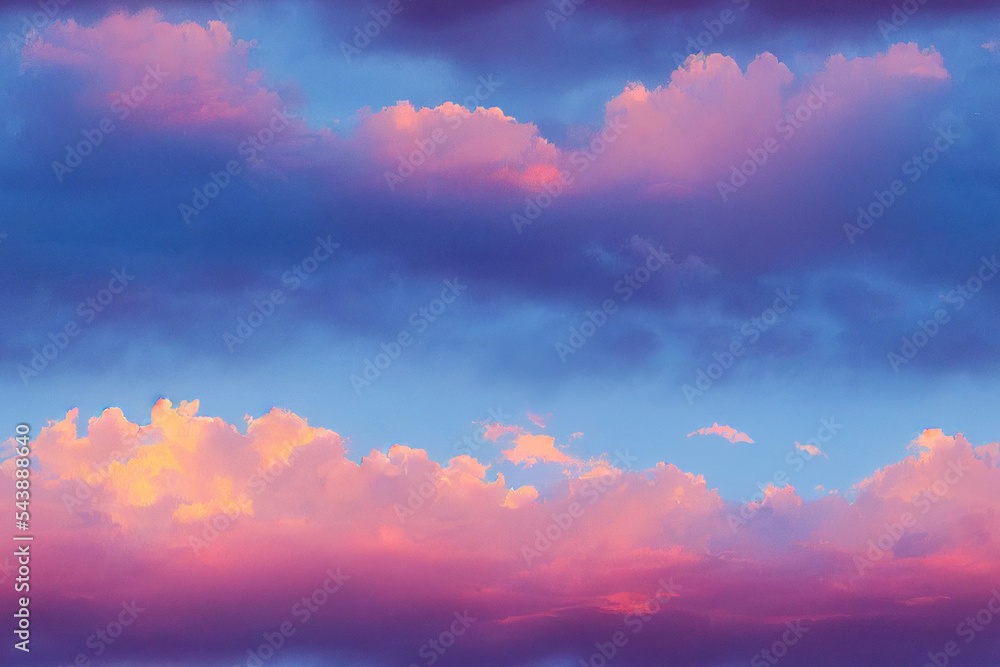 Colorful clouds seamless textile pattern 3d illustrated Colorful clouds seamless textile pattern 3d illustrated