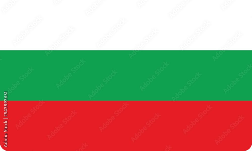 Fototapeta premium Flag of Bulgaria, vector illustration