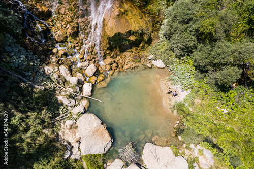 Sotira river with waterfall in Summer 2022 photo