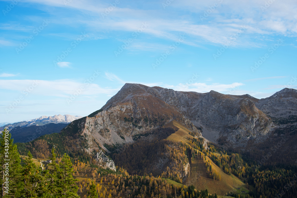 alpine mountains in the Berchtesgadener Land on a warm autumn day alpine mountains in the Berchtesgadener Land on a warm autumn day