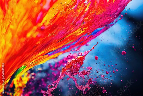 Rainbow Paint splatter
