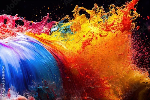 Rainbow Paint splatter