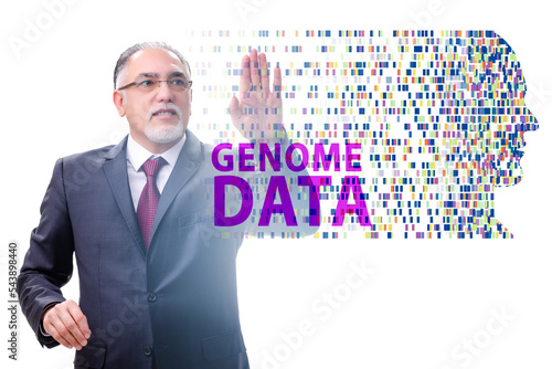 Businessman in genome data concept © Elnur