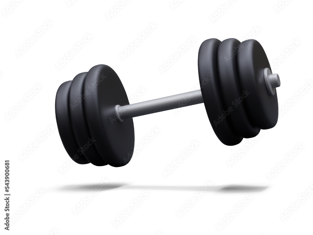 3d realistic dumbbell isolated on white background. Vector illustration 3d realistic dumbbell isolated on white background. Vector illustration