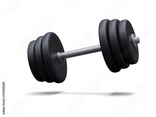 3d realistic dumbbell isolated on white background. Vector illustration