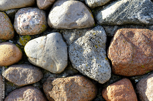 background with natural stones reflected in a photograph photo