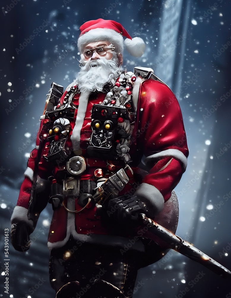 Santa Claus having a bad day  - obrazy, fototapety, plakaty 