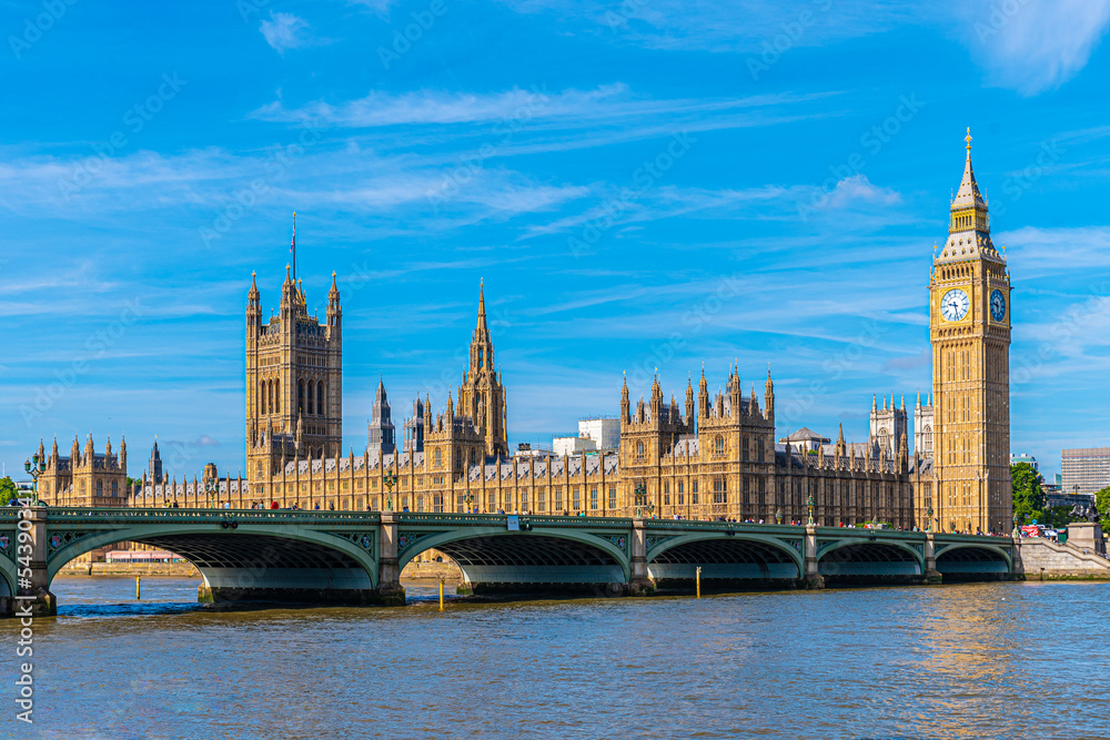 Westminsterpalast und Westminster Bridge in London