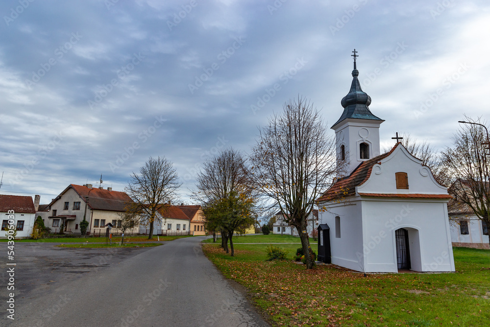Traditional czech village Klecaty (Kle?aty - in czech), Czech Republic.