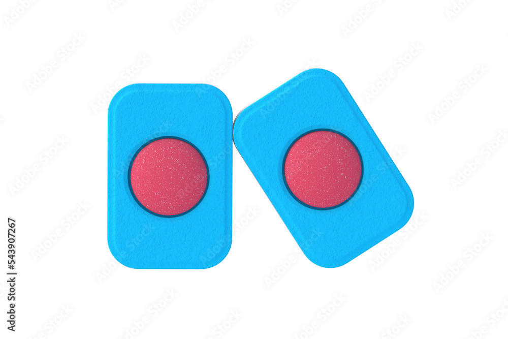 Dishwasher detergent tablets isolated on white background. Water softener. 3d render Dishwasher detergent tablets isolated on white background. Water softener. 3d render