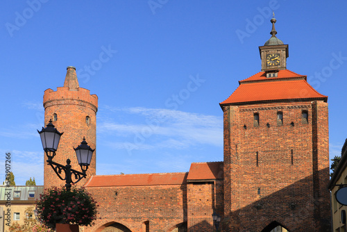 The Stone Gate (Steintor) with the Hunger Tower (Hungerturm)
 from Bernau, federal state of Brandenburg photo