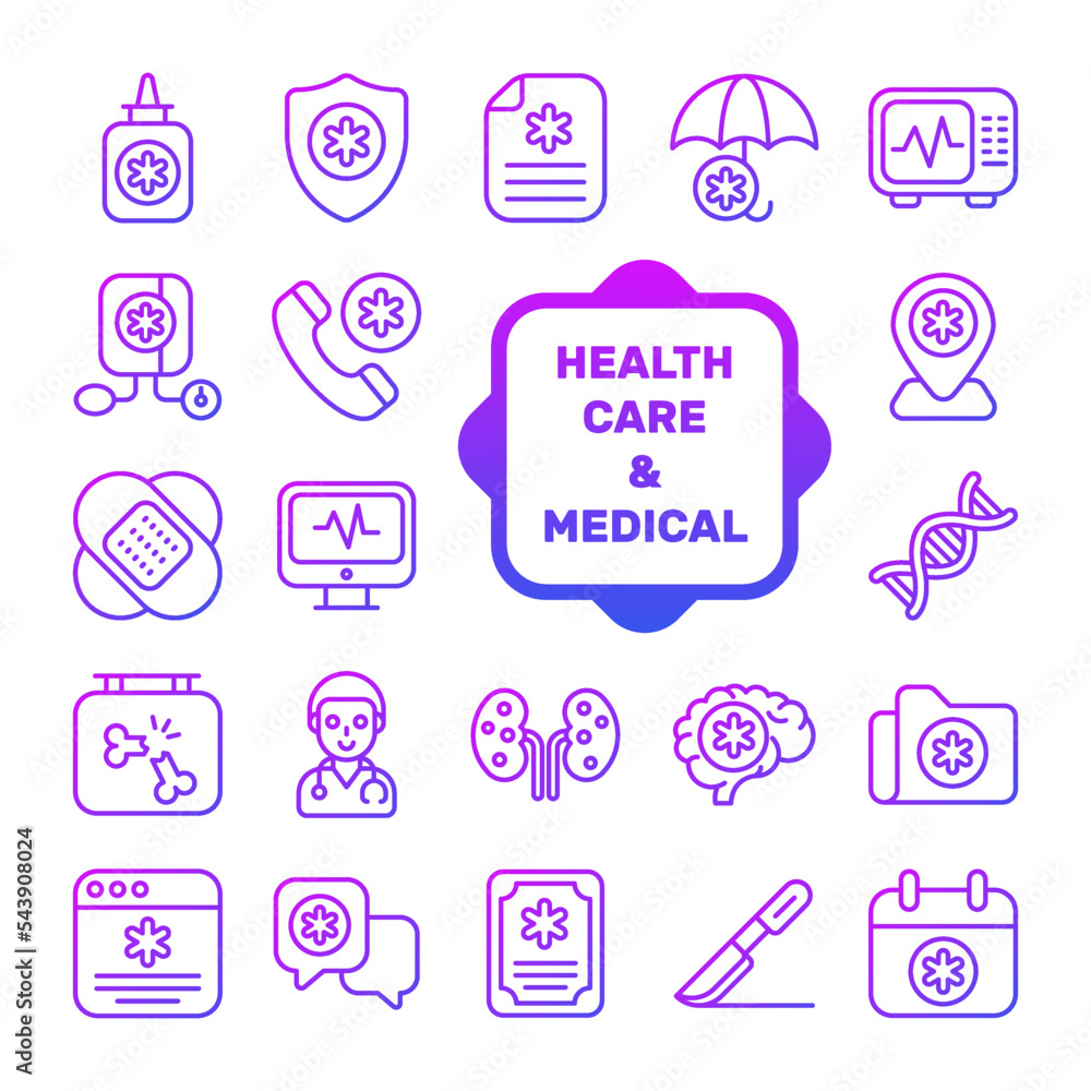 Set of Medical and Healthcare, vector icons. Premium quality symbols. medicine and health elements for mobile concepts and web apps. Set of Medical and Healthcare, vector icons. Premium quality symbols. medicine and health elements for mobile concepts and web apps.